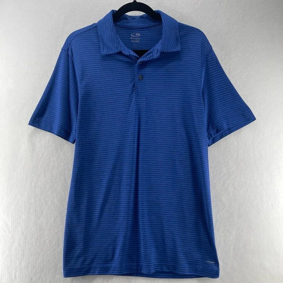 C9 by Champion Golf Polo Shirt Mens Sz L Duo Dry Short Sleeve Performance Blue - Picture 1 of 11